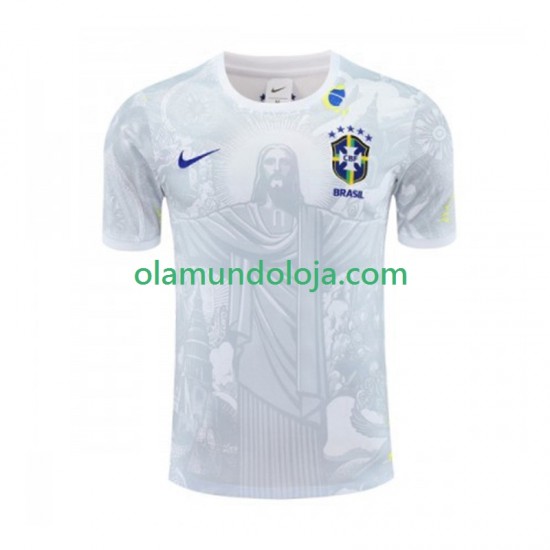 Camisola Brasil Special Jesus Homem Equipamento Primeiro 2024-2025 Manga Curta